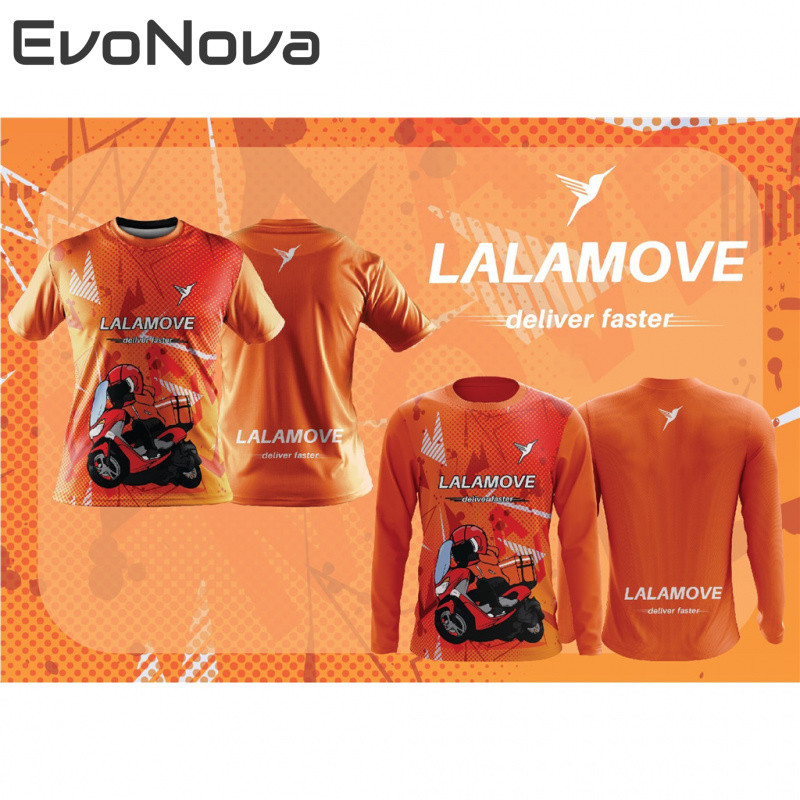 LALAMOVE Áo thun dài tay ngắn dành cho công nhân giao hàng Thoáng khí Độ ẩm bấc Nhân viên giao hàng 