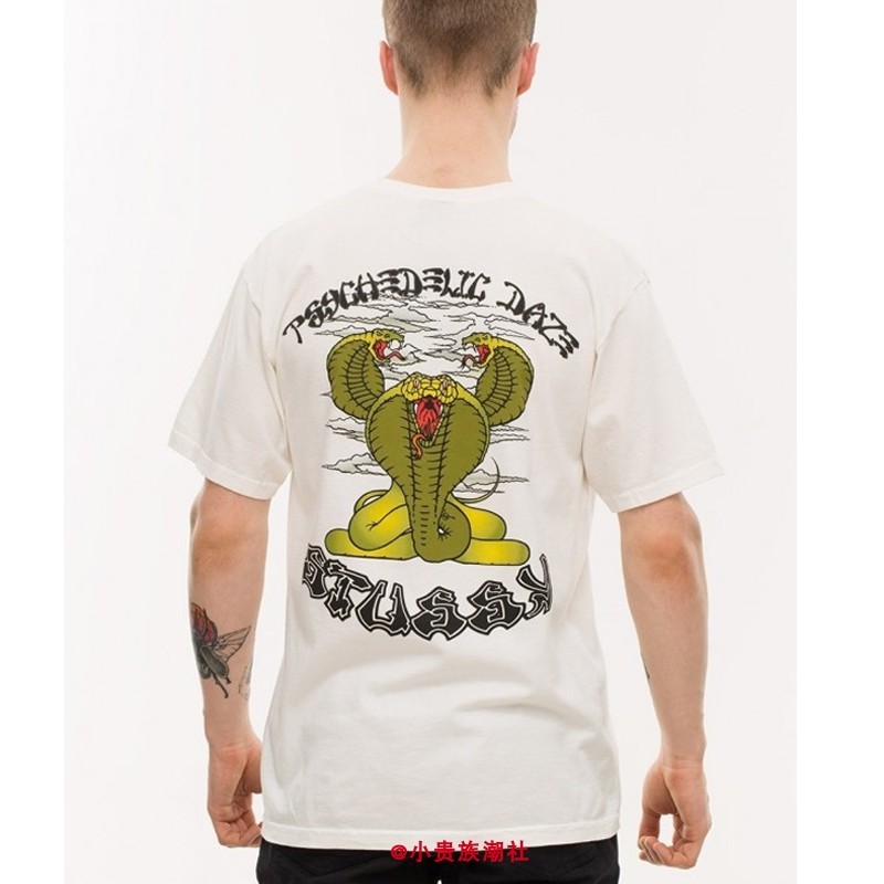 Stussy COBRA TEE COBRA In hình Áo thun nam ngắn tay dạo phố