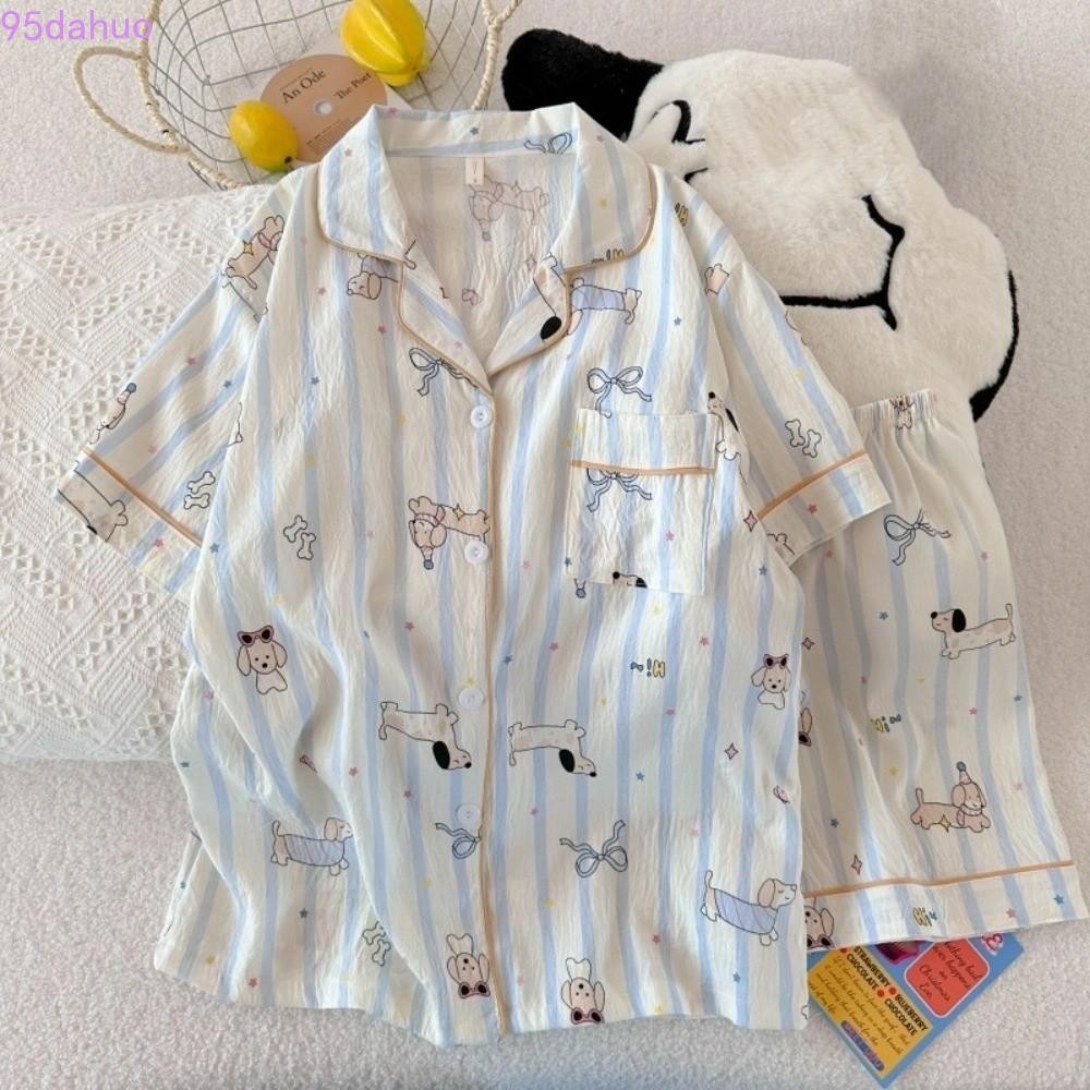 Bộ đồ ngủ hoạt hình DAHUO, Áo ngủ ngắn tay cho chó mèo Puppy Cat Nightwear, Kawaii Kitten Animal Loo