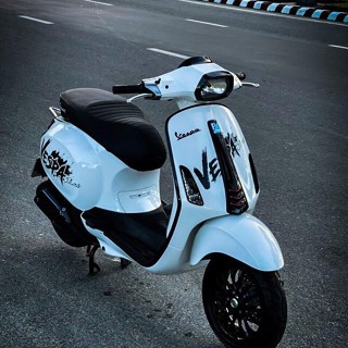  Tem rời vespa trắng Sprin đẹp kiểng mẫu mới 2023 - Phú Decal 