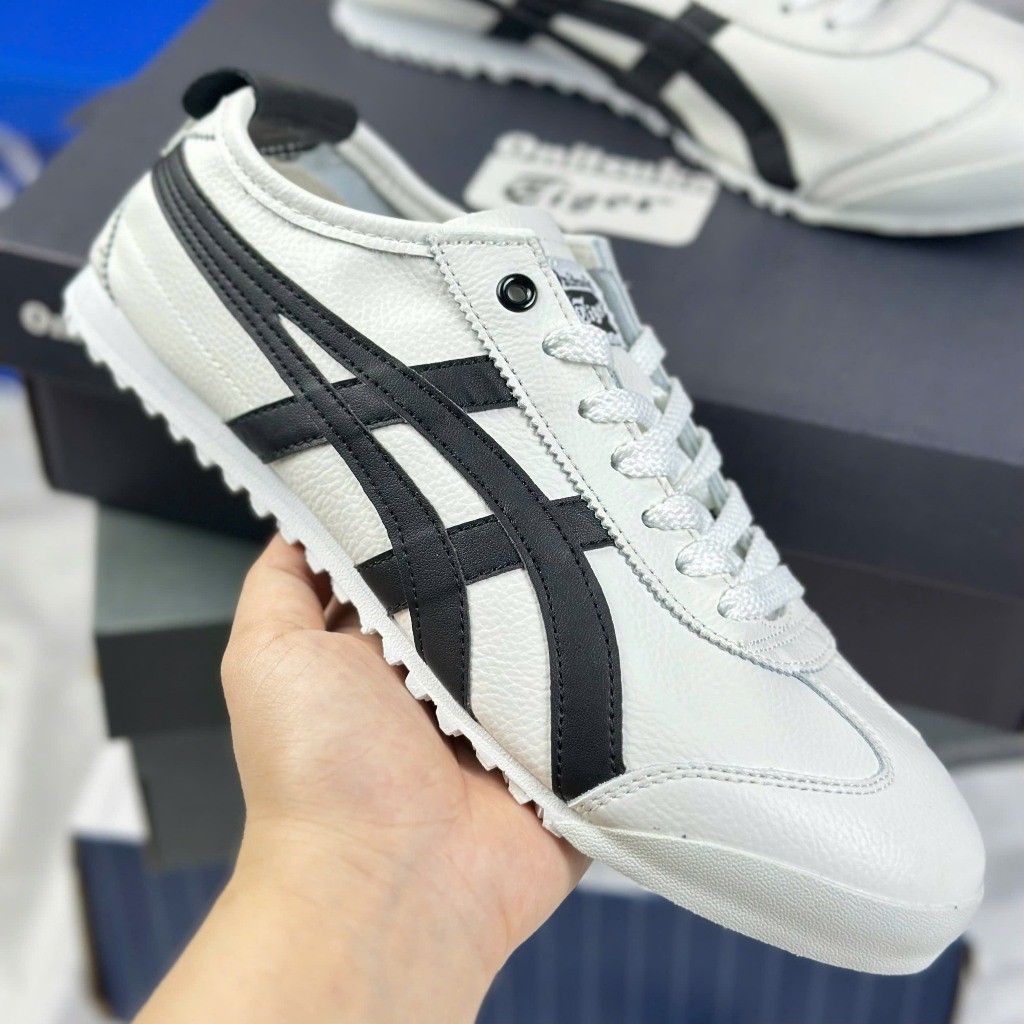 Giày Thể Thao Onitsuka Tiger Tokuten White Black Navy, Giầy Tiger Mexico 66 trắng đen hàng  shop x5s