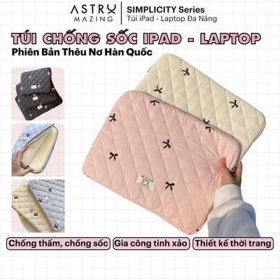 Túi chống sốc Laptop & iPad thêu nơ Hàn Quốc AstroMazing 11/13/15 inch - Lót nhung chống sốc