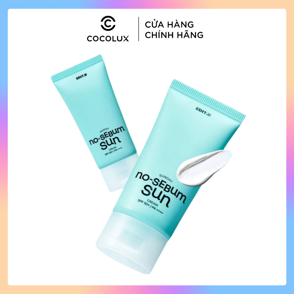 Kem Chống Nắng EDIT.B No-Sebum SPF50+ PA++++ Kiềm Dầu 50ml