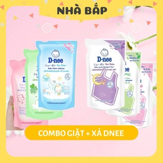  Combo Nước Giặt Xả Dnee Chính Hãng An Toàn Cho Da Bé Hàng Nội Địa Thái Lan  Túi 550ml -Nhà Bắp Store 