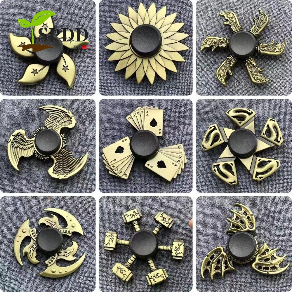 Spdd Ngón Tay Spinner, Đồng Màu Kim Loại Fidget Spinner, Gyro Toy Cool Hợp Kim Kẽm Ngoại Thất Mịn Ta