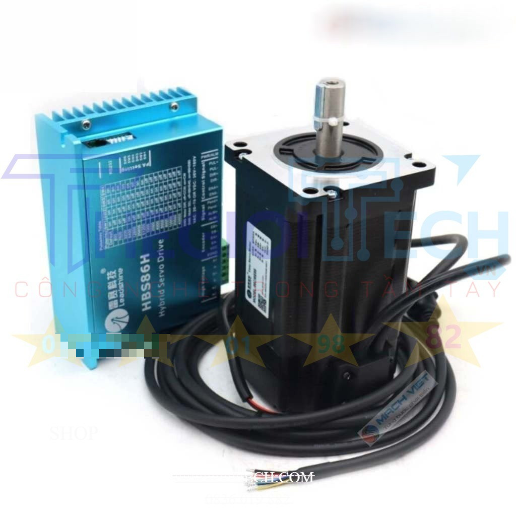 Bộ động cơ Hybrid Servo Leadshine 8Nm 86CME85-1000 và Driver HBS86H (kèm cáp)