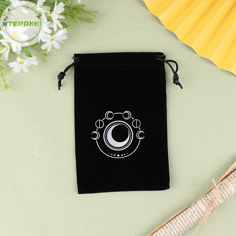 Terokk 1 Nhung Tarots Oracle Cards Túi Bảo Quản Runes Chòm Sao Phù Thủy Bói Toán Phụ Kiện Trang Sức 