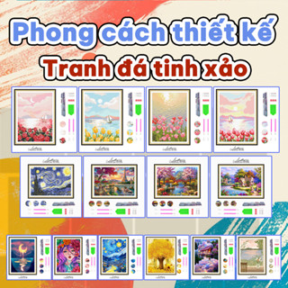 [ARTISAN] Tranh đính đá Đồ thủ công DIY, Thiết kế tinh tế của nhà thiết kế ,Thiết kế vải mới  7068