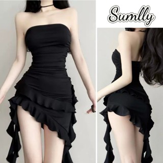 Váy bodycon tua rua gợi cảm, váy ngắn hở lưng hở vai chất lượng cao, váy dự tiệc mùa hè cho nữ