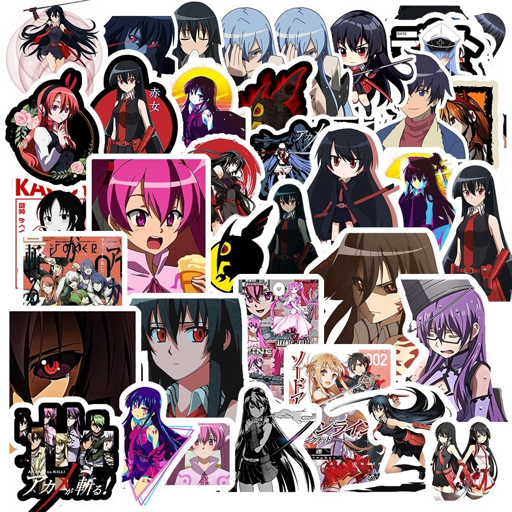 Set 50 Sticker Akame Ga Kill – Sát Thủ Akame | Trang Trí Xe -  Laptop - Nón Bảo Hiểm | MS: 000389