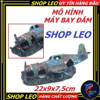 MÔ HÌNH MÁY BAY ĐẮM - trang trí bể cá