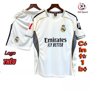 [Shop có in tên số theo yêu cầu]Quần Áo Bóng Đá, Đồ Đá Banh Real Madrid Trắng 2025 cao cấp