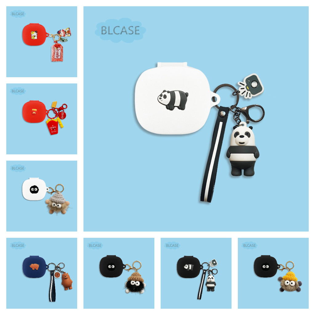 Dành Cho Baseus Bass BD1 Vỏ Tai Nghe Silicon Dễ Thương Tai Nghe Bảo Vệ Tai Nghe Da Chống Bụi Túi Tai