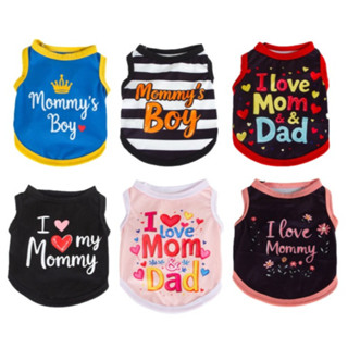 Quần áo cho chó có độ đàn hồi cao Áo thun mèo mềm in chữ Áo Vest thú cưng Quần áo mùa hè cho chó con