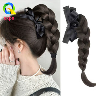 Expo LIMIT Nơ Bện Đuôi Ngựa Tóc Giả Tự Nhiên Fasion Girls