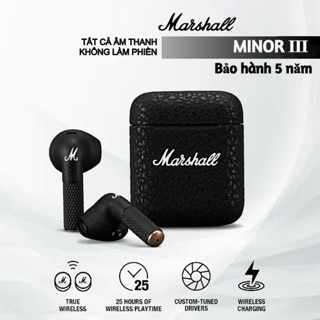 Tai Nghe Bluetooth Marshall Minor 3 thế hệ mới 2023,tai nghe không dây âm thanh tuyệt đỉnh chống nước chống ồn cực tốt