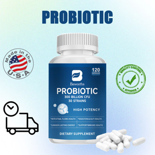 Viên nang men vi sinh BEWORTHS 300 tỷ CFU 30 chủng, thúc đẩy tiêu hóa và tăng cường sức khỏe miễn dịch đường ruột