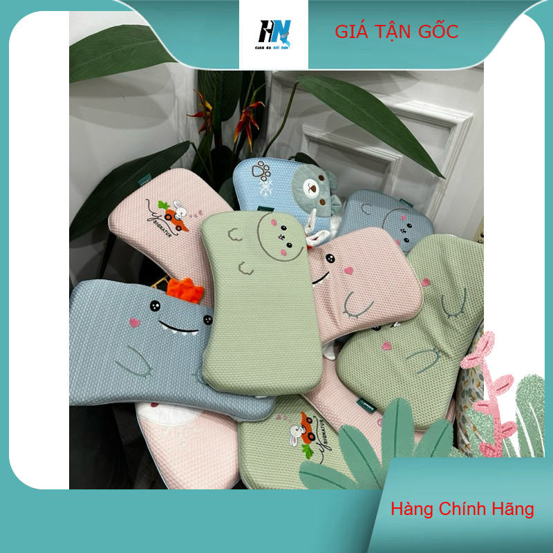 Gối Mây Điều Hoà Cao Su Non Cho Bé Từ 0-3 Tuổi Kích Thước 42x25 Cm