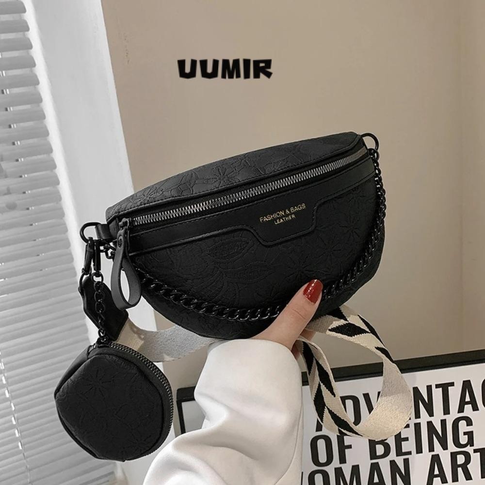 Gói ngực nữ UUMIR, Túi đeo chéo đeo vai cổ điển sang trọng, Túi thắt lưng thêu PU