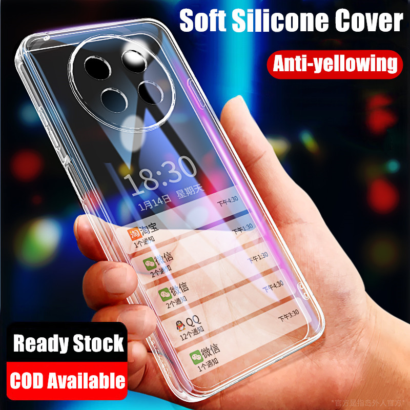 Dành Cho Honor Magic 7 Lite BRP-NX1 Slim Soft Clear Silicon Lỗ Mịn Chống Trầy Xước Jelly Ốp điện tho