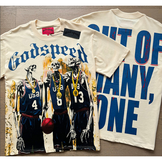 Phong Cách Mới Godspeed Nam Nữ Áo Thun Ngắn Tay Thông Thường 0328