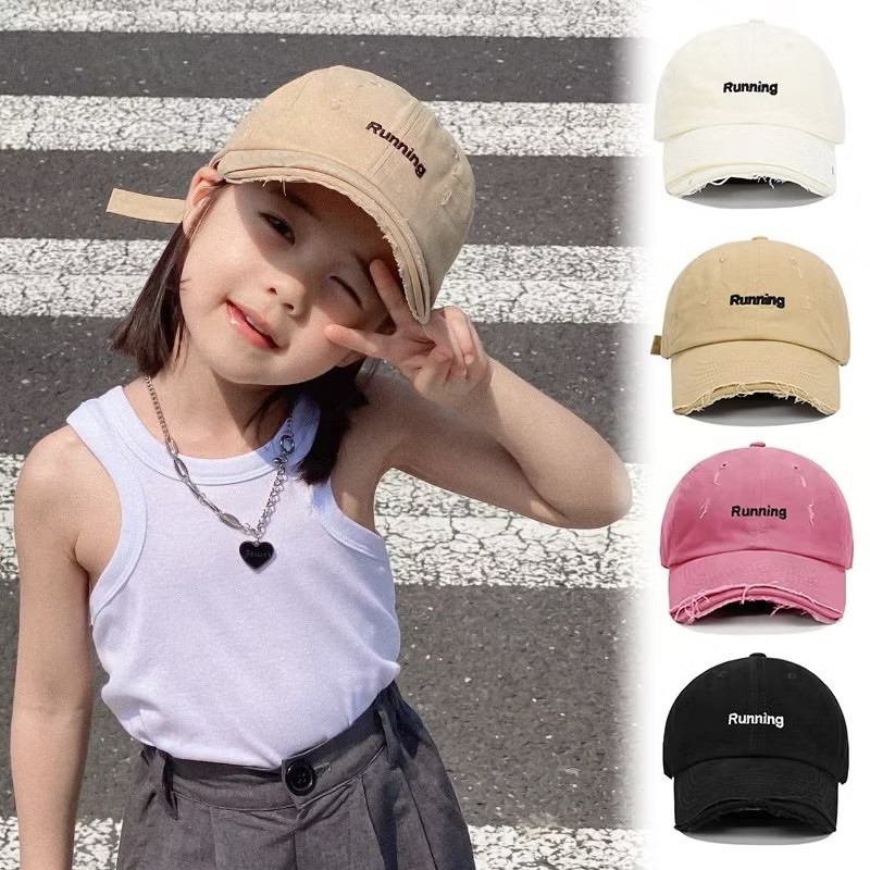 Mũ lưỡi trai thêu chữ Running phong cách hàn quốc cho bé trai bé gái