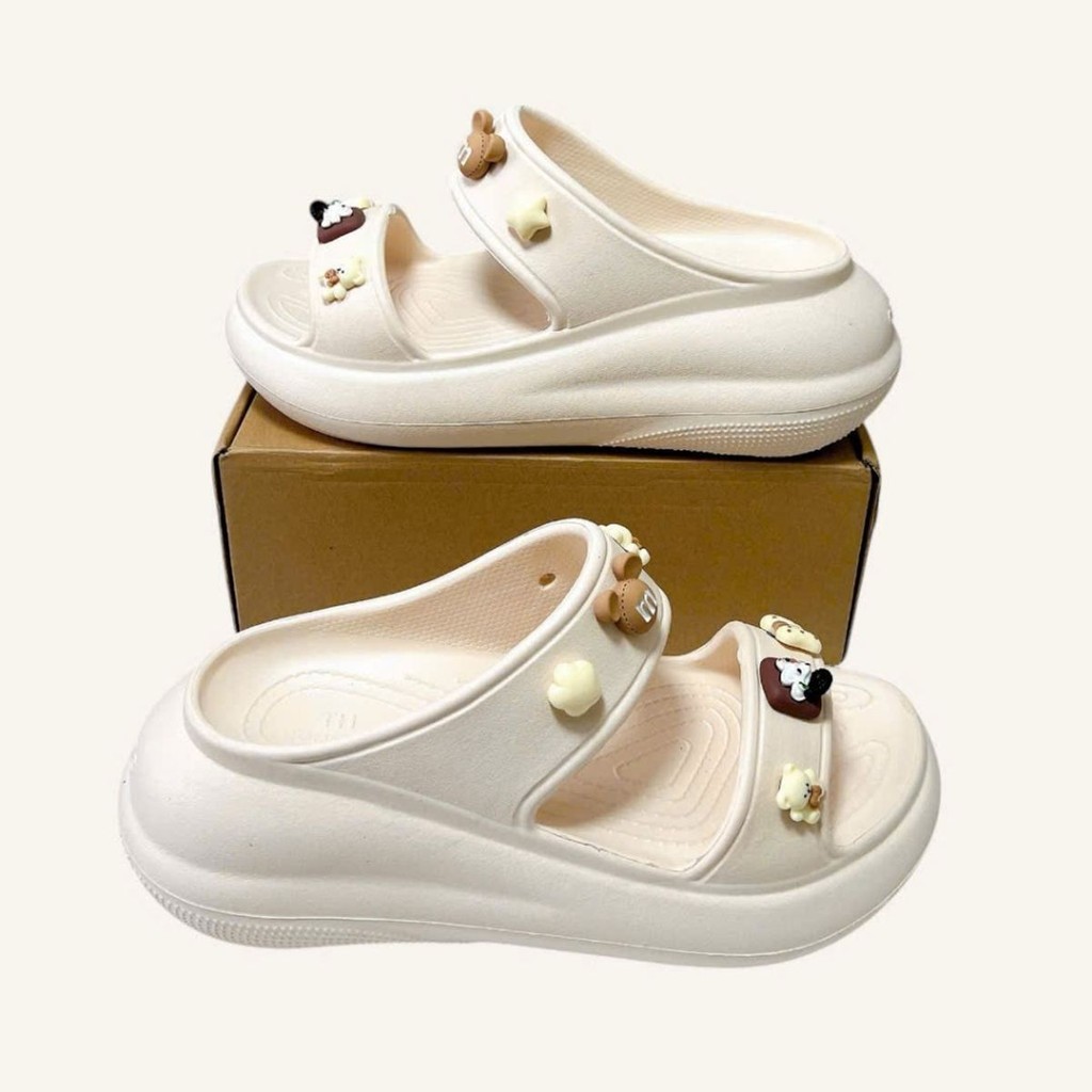 Dép Cross Nữ  Độn Đế 7cm Dép Bánh Mì Tặng 12 Stick, Siêu Nhẹ, Êm Chân, Hot Trend 2025 TH Cross