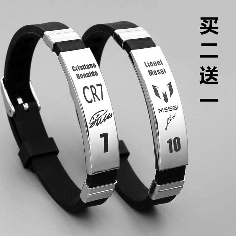 Shop Bóng Đá Barcelona Messi Huangma C Rona Dạ Quang Vòng Tay Thể Thao Nemar Dây Đeo Tay Silicon ac 