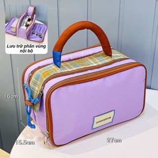 Túi Makeup Dung Tích Lớn Màu Phối Mới Túi Vệ Sinh Gấp Gọn Túi Đựng Đồ Cá Nhân Phong Cách Ins Dành Cho Du Lịch