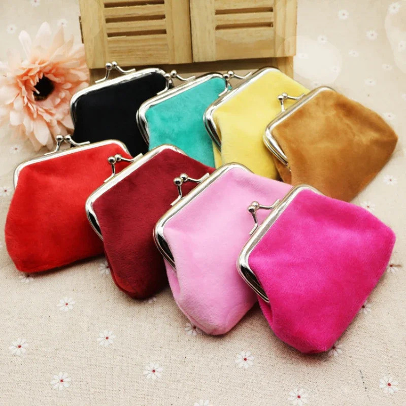 Ví Đựng Tiền Xu Nữ Sáp Dầu Ví Da 4 Inch Khóa Ví Mini Túi Đựng Tiền Xu Son Môi Túi Bảo Quản Nữ Clutch