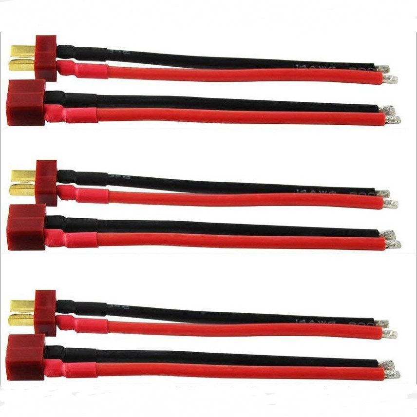 Deans Ultra Pigtail Cable T Plug Connector Nam & Nữ với 10cm 16AWG Dây silicon mềm cho RC Sở thích Q
