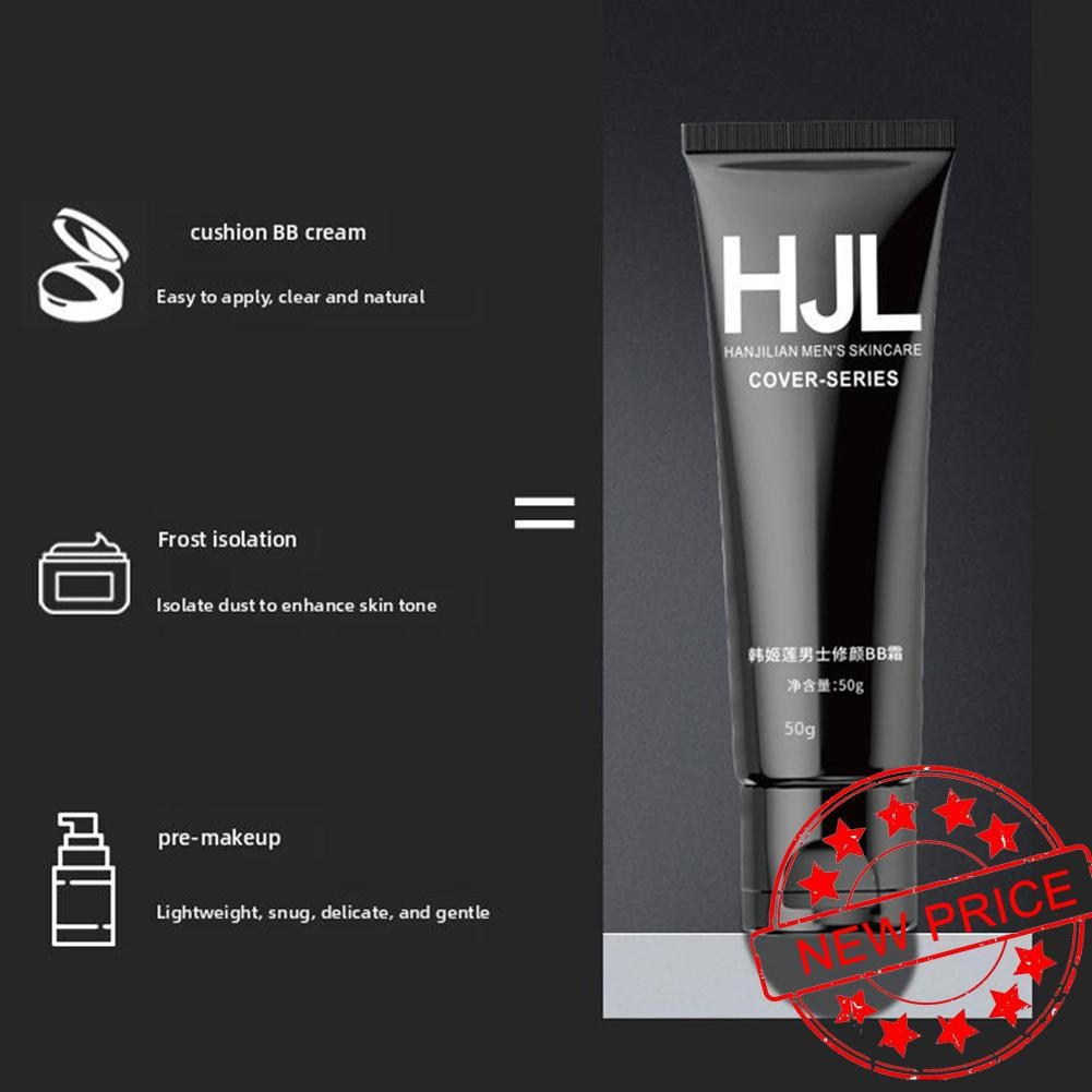 50g Men Bb Cream Kem Nền Chống Thấm Nước Kem Che Khuyết Điểm Mặt Make Tone Nam Hàn Quốc Tone Up Skin Q7h1