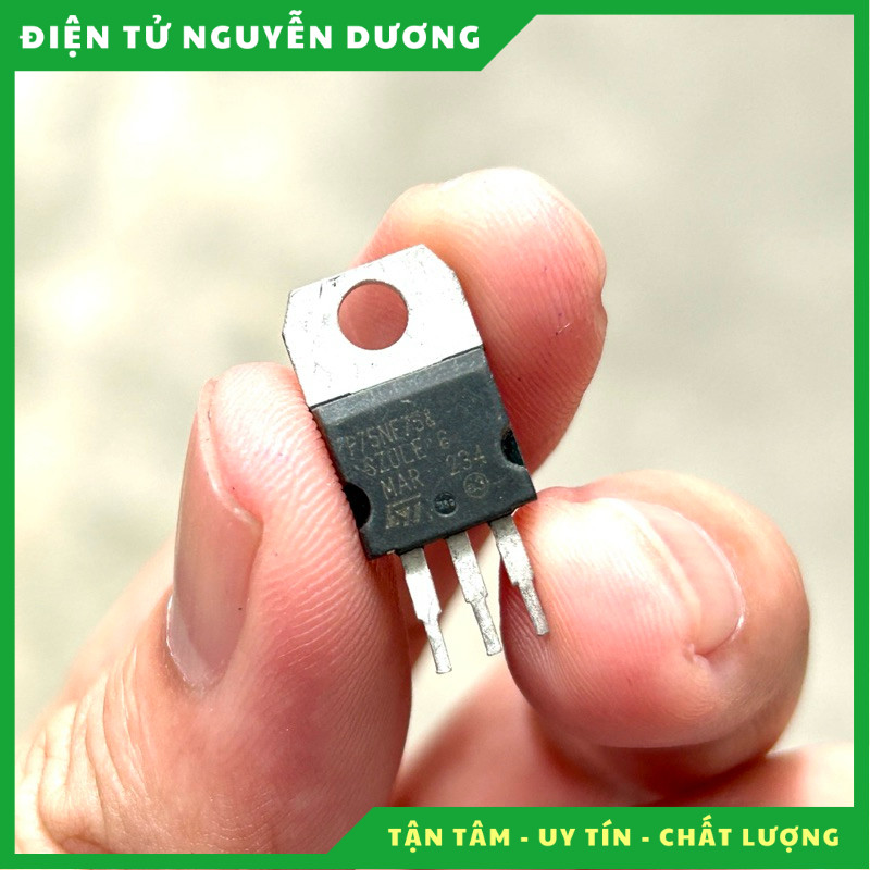 Mosfet 75N75 tháo máy chính hãng, đã kiểm tra kỹ từng chiếc