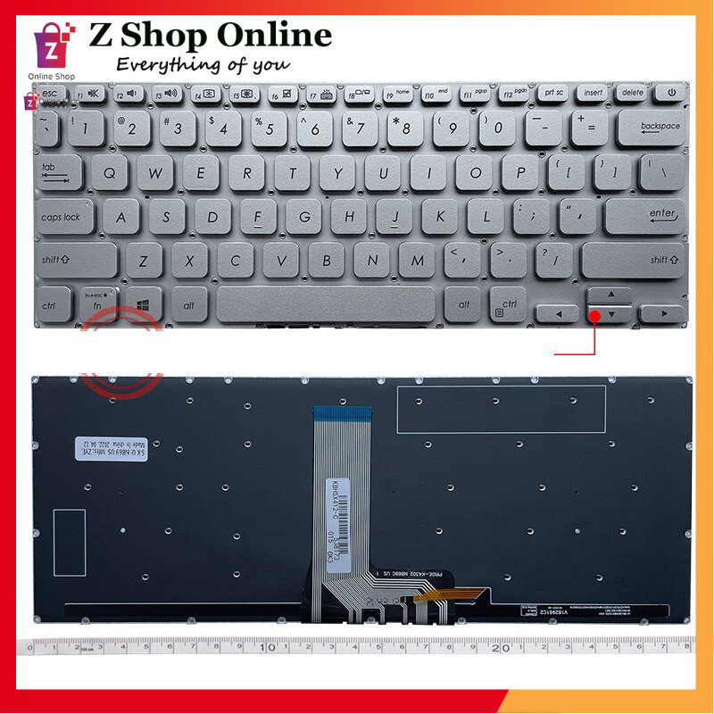 Bàn Phím Laptop Asus Vivobook 14 X412 X412F X412U A412 A412F MÀU BẠC