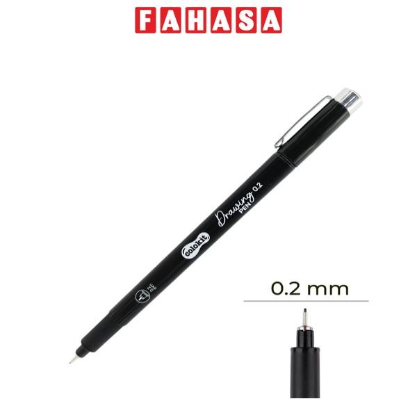 Bút Kim Kỹ Thuật 0.2 mm - Drawing Pen  - Colorkit DW-C001 - Mực Đen