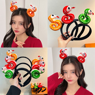 Băng đô rắn nhỏ ngộ nghĩnh, băng đô cung hoàng đạo năm con rắn dễ thương, băng đô năm mới dành cho người lớn và trẻ em, biểu diễn siêu dễ thương, chụp ảnh, kẹp tóc