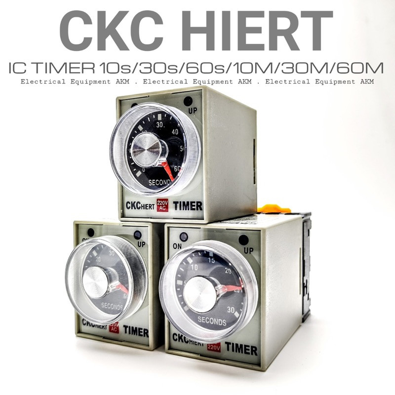 Rơ LE Thời Gan CKC Tặng Kèm Đế,IC TIMER CKC AH3-3(10S;30S;60S;10M;30M;60M)-  ĐỊNH ĐIỆN ELECTRICAL