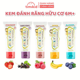 Kem Đánh Răng Hữu Cơ Jack N' Jill Úc Nuốt Được Cho Bé Trên 6 Tháng Không Cay, Không Flour Tuýp 50g - Timikid