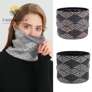 Khăn quàng cổ vòng tròn FASHYUNER, Khăn quàng cổ Khăn dệt kim hai lớp, Thời trang dày ấm hơn cổ ống lông cừu lót cưỡi ngựa nữ / nam