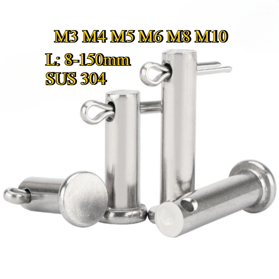 [Giao hàng nhanh] (WJX1) Trục gài chốt chẻ, chốt định vị bắt chốt chẻ，Chốt chẻ  inox 304, M3M4M5M6M8