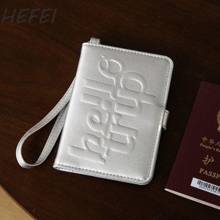 Hộp đựng hộ chiếu HEFEI, Túi đựng giấy chứng nhận dây treo bằng da PU, Hộp đựng vé đa chức năng Chữ sáng tạo Kẹp hộ chiếu Phụ kiện du lịch