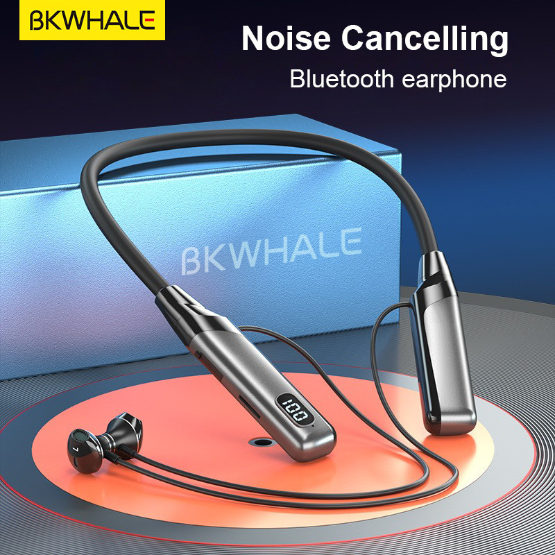 [Giảm tiếng ồn cuộc gọi] BKWHALE Tai nghe không dây TWS H9 Tai nghe treo cổ không dây âm thanh nổi c