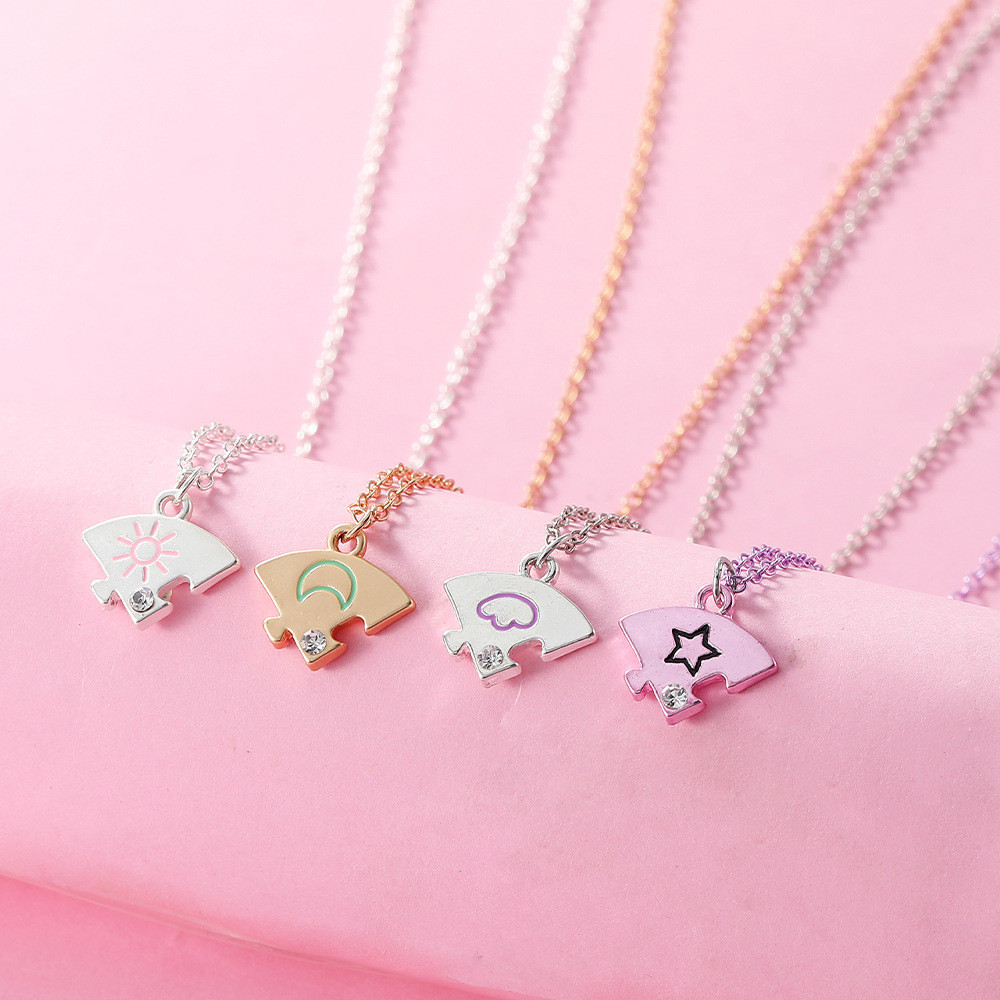 4 Ngôi Sao Mặt Trăng Dây Xích Người Bạn Thân Nhất Mặt Dây Chuyền Vòng Cổ Bff Chị Tình Bạn Choker Nam