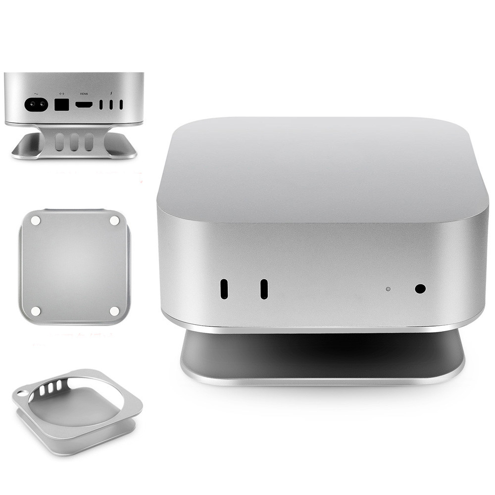 Cho Mac Mini M4 Chân Đế, Đế Làm Mát Đế Nhôm Cho 2024 Mac Mini M4 / M4 Pro Tản Nhiệt, Truy Cập Nút Ng