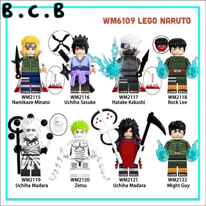 Naruto Madara Lục Đạo Minato Rock Lee Might Guy Zetsu Mô hình WM6109