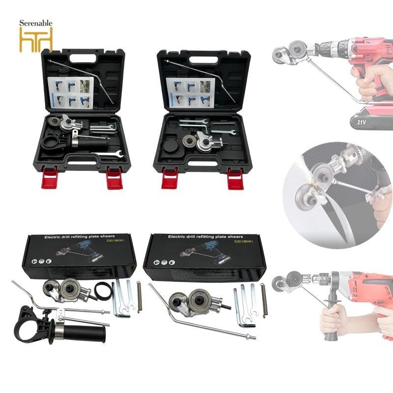 Máy khoan Nibbler kim loại Serenable cho máy khoan điện, thích hợp cho thép và nhôm