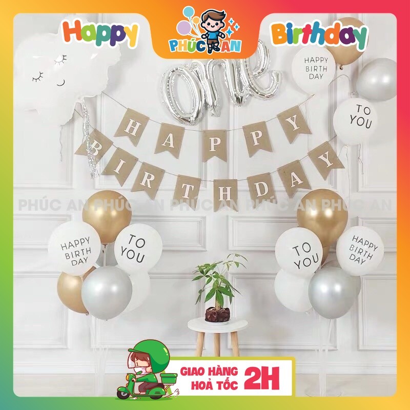 [Ảnh thật] Set trang trí sinh nhật Hàn Quốc HPBD (Combo 45)