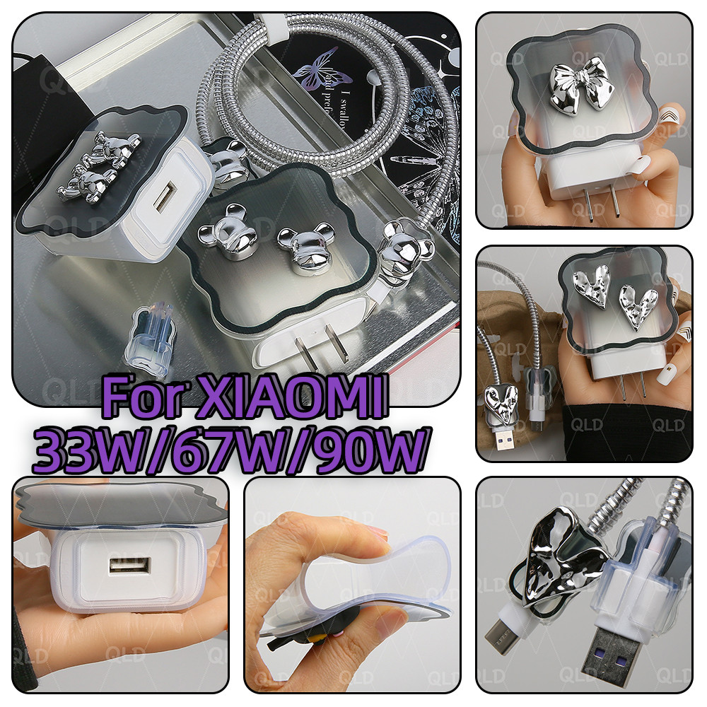 Bộ bảo vệ sạc Silver Love 67w 90w Tương thích với vỏ sạc redmi note 12 MDY-12-EH Tương thích cho xia