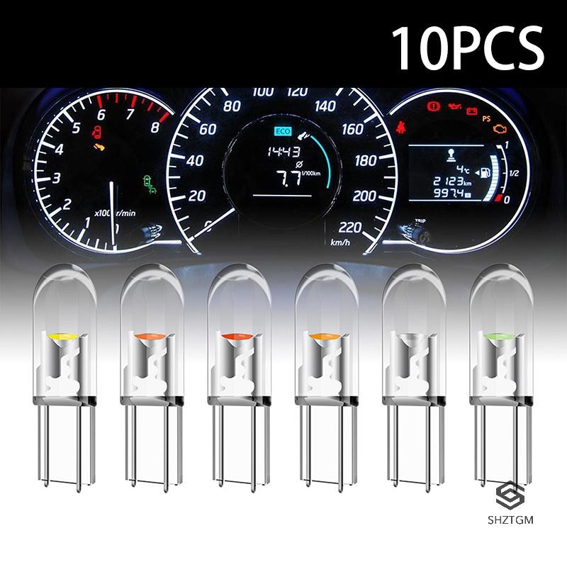 10 Chiếc Đèn LED T5 Cob Siêu Sáng Bảng Điều Khiển Đồng Hồ Đo Cảnh Báo Xe Đèn Cụm Mới