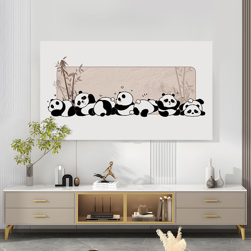 TV Bìa 55inch đàn hồi Panda TV Bìa 43inch 52inch 60inch TV bụi che để trang trí phòng khách